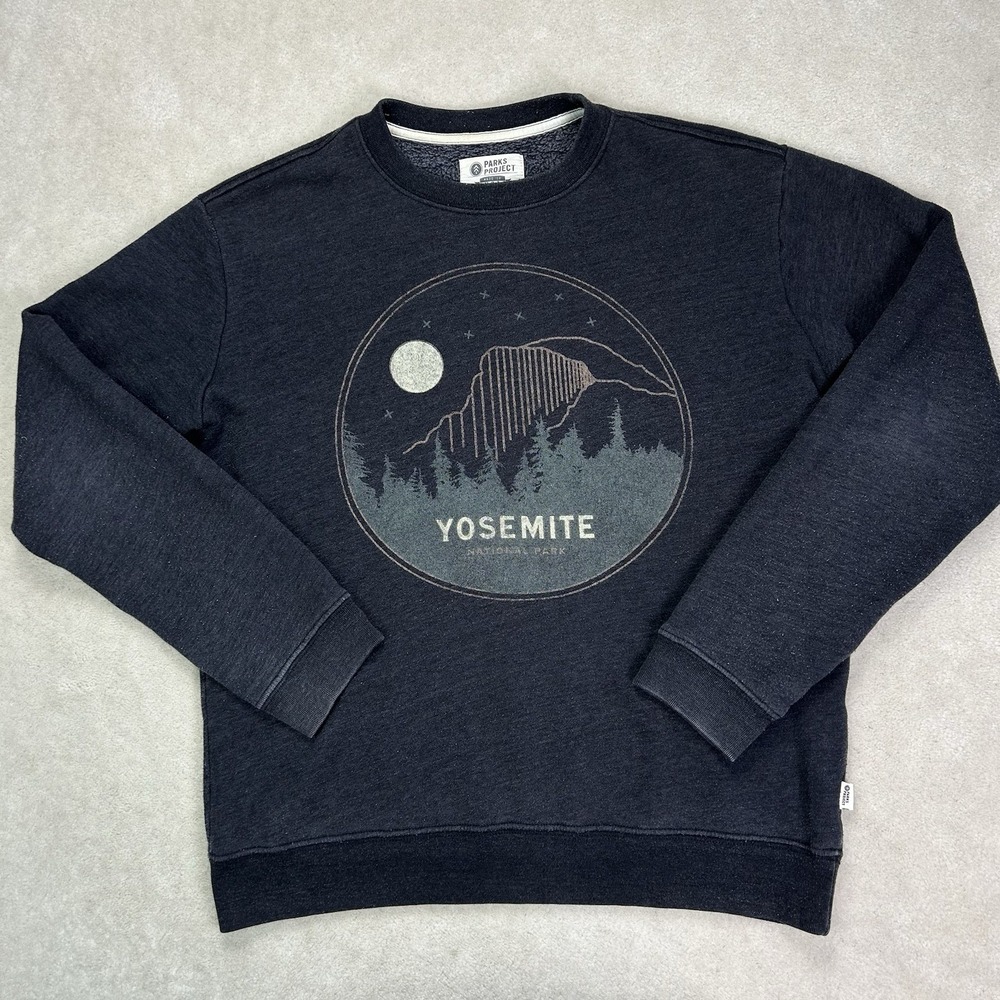 Parks Project Sweatshirt Mens Medium Yosemite Graphic Pullover USA Fleece